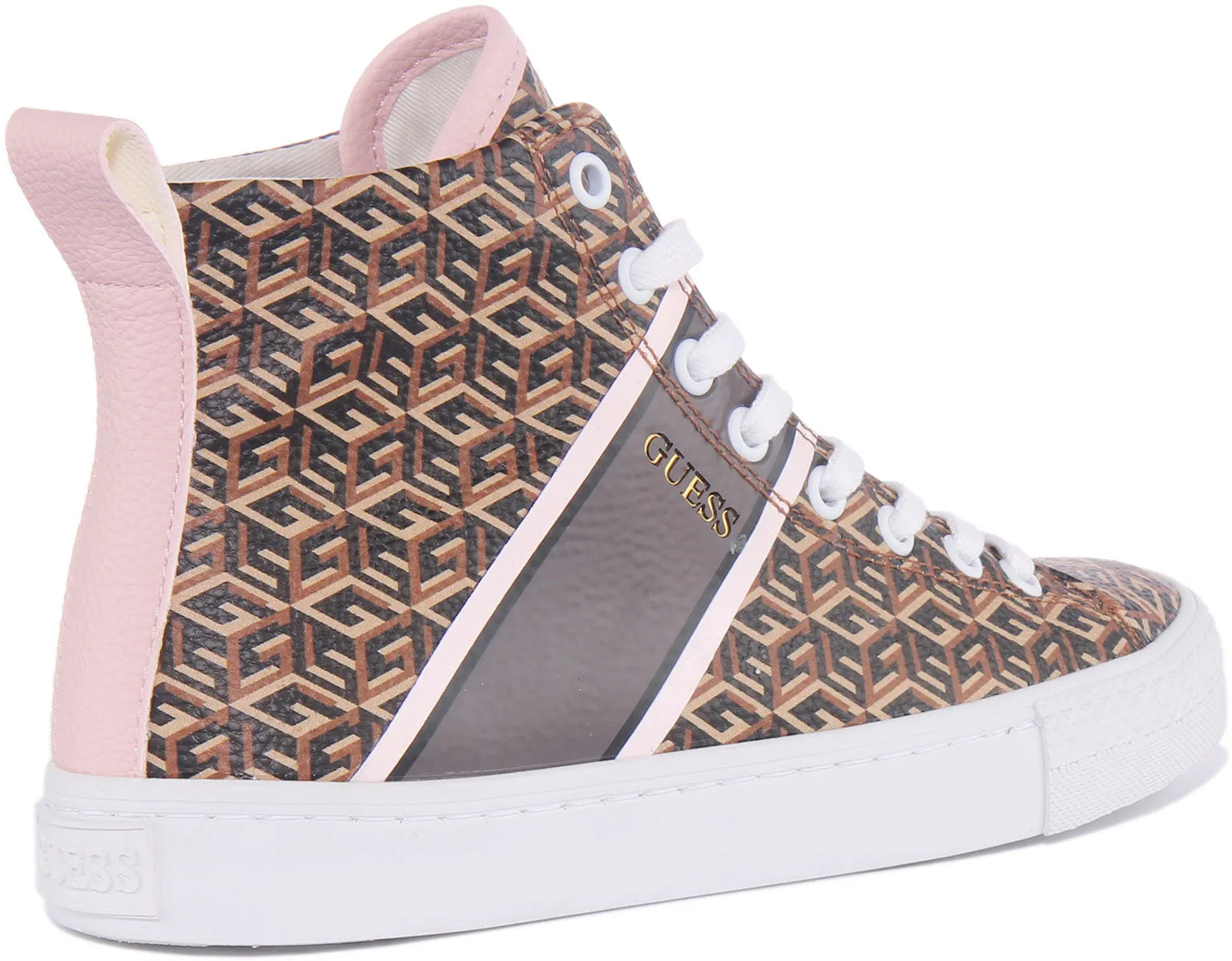 Guess Elga Zapatillas de deporte sintéticas con cordones para mujer en marrón