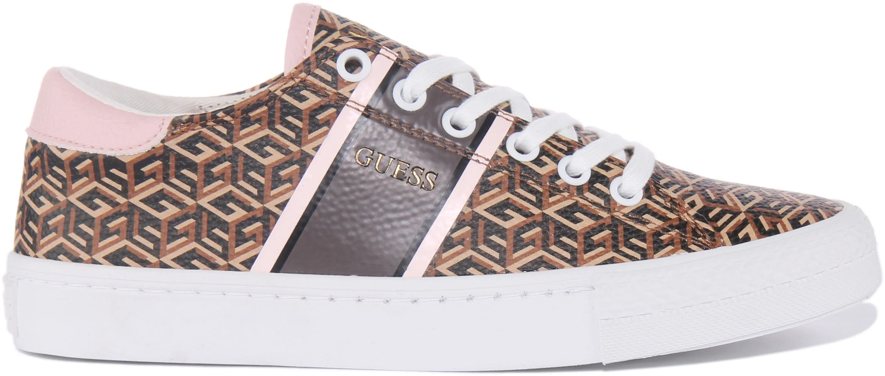 Guess Ester Zapatillas de deporte sintéticas con cordones para mujer en marrón