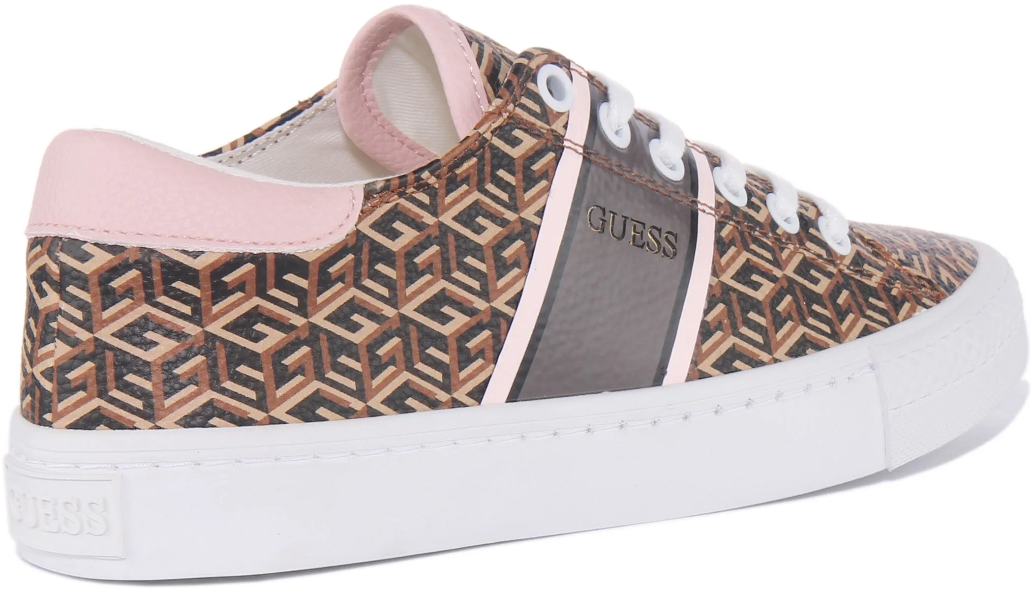 Guess Ester Zapatillas de deporte sintéticas con cordones para mujer en marrón