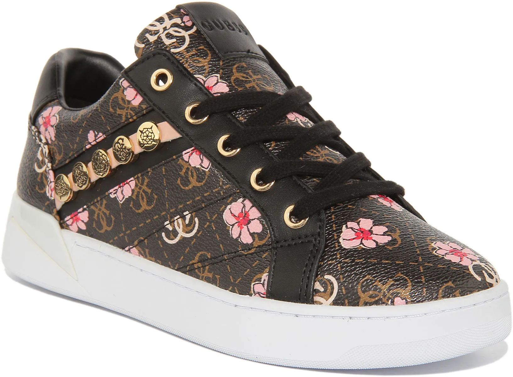 Guess Roxo Zapatillas de deporte sintéticas con cordones para mujer en floral