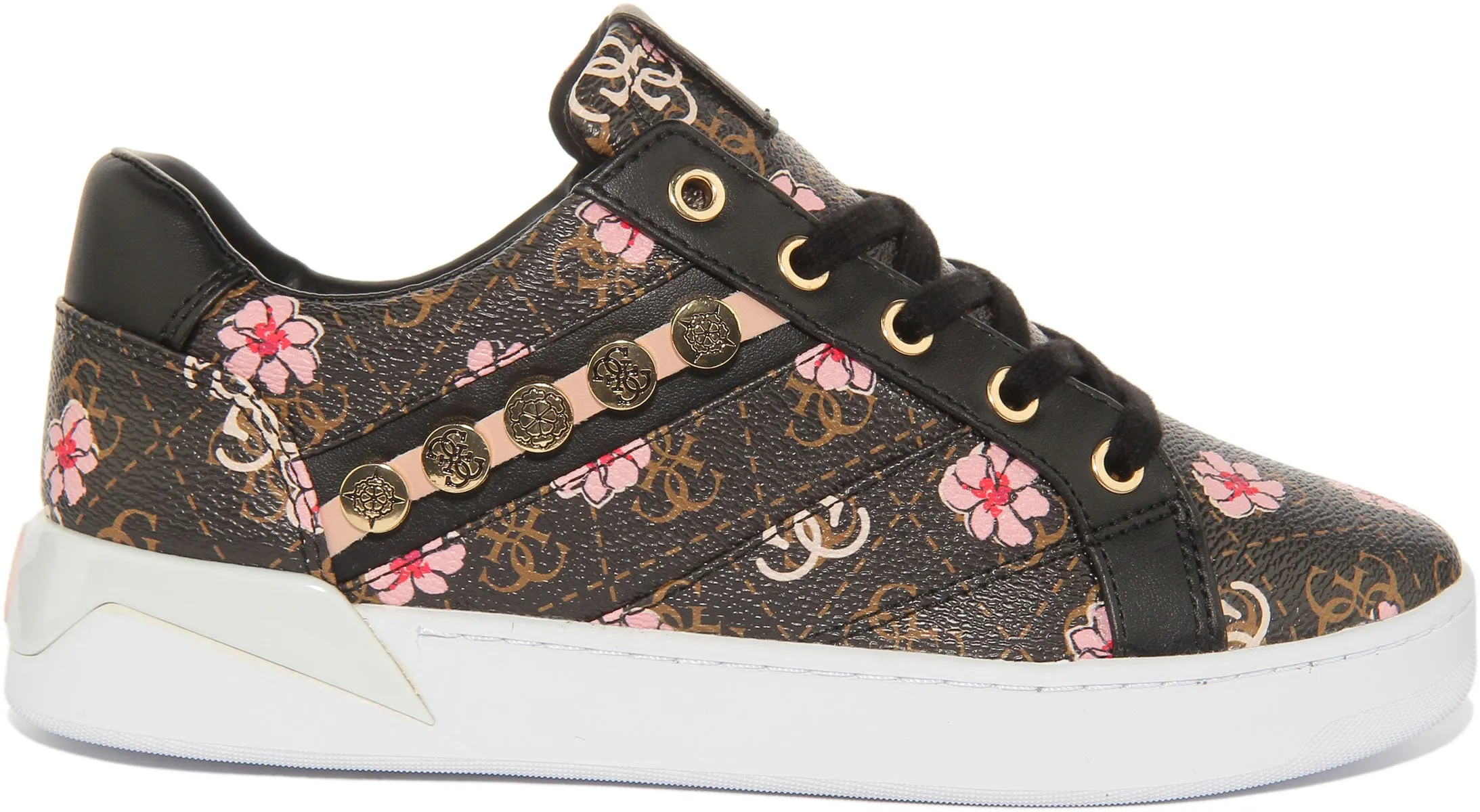 Guess Roxo Zapatillas de deporte sintéticas con cordones para mujer en floral