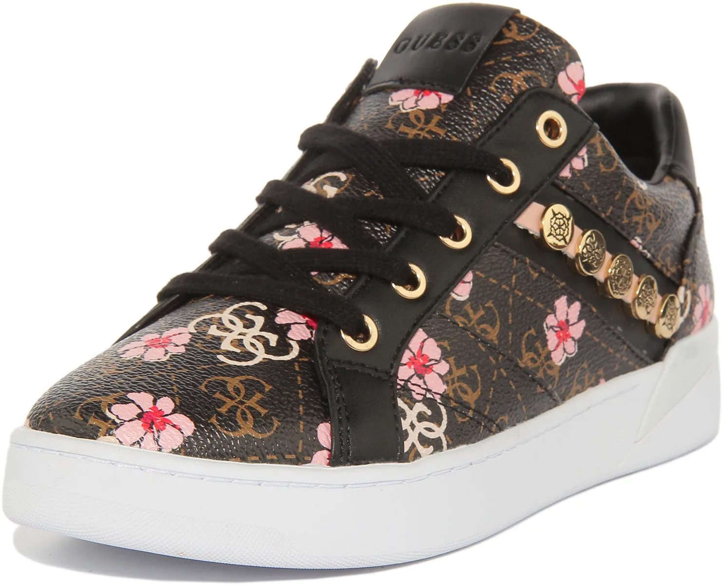 Guess Roxo Zapatillas de deporte sintéticas con cordones para mujer en floral