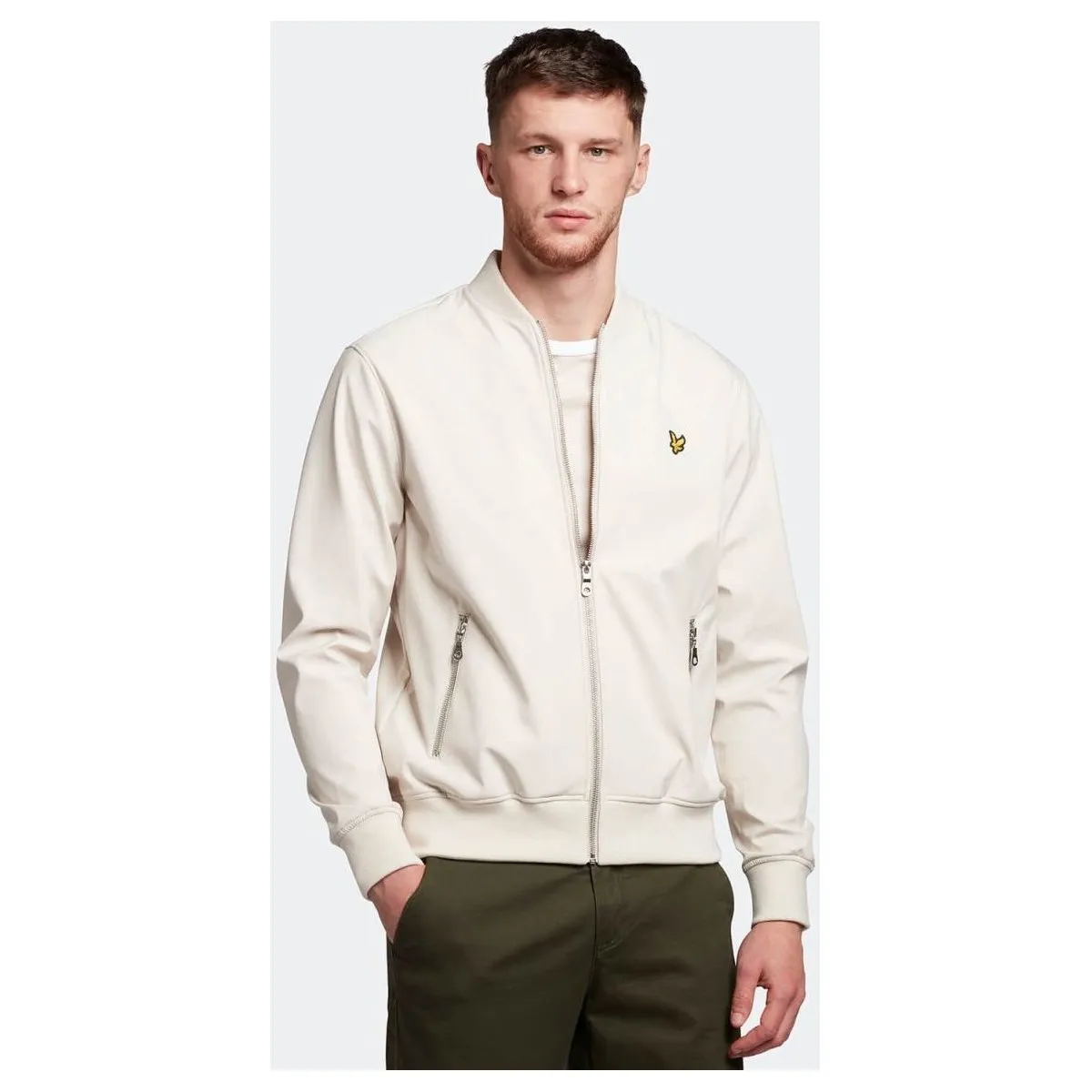 JK1616V SOFTSHELL BOMBER-W583 LIGHT MIST