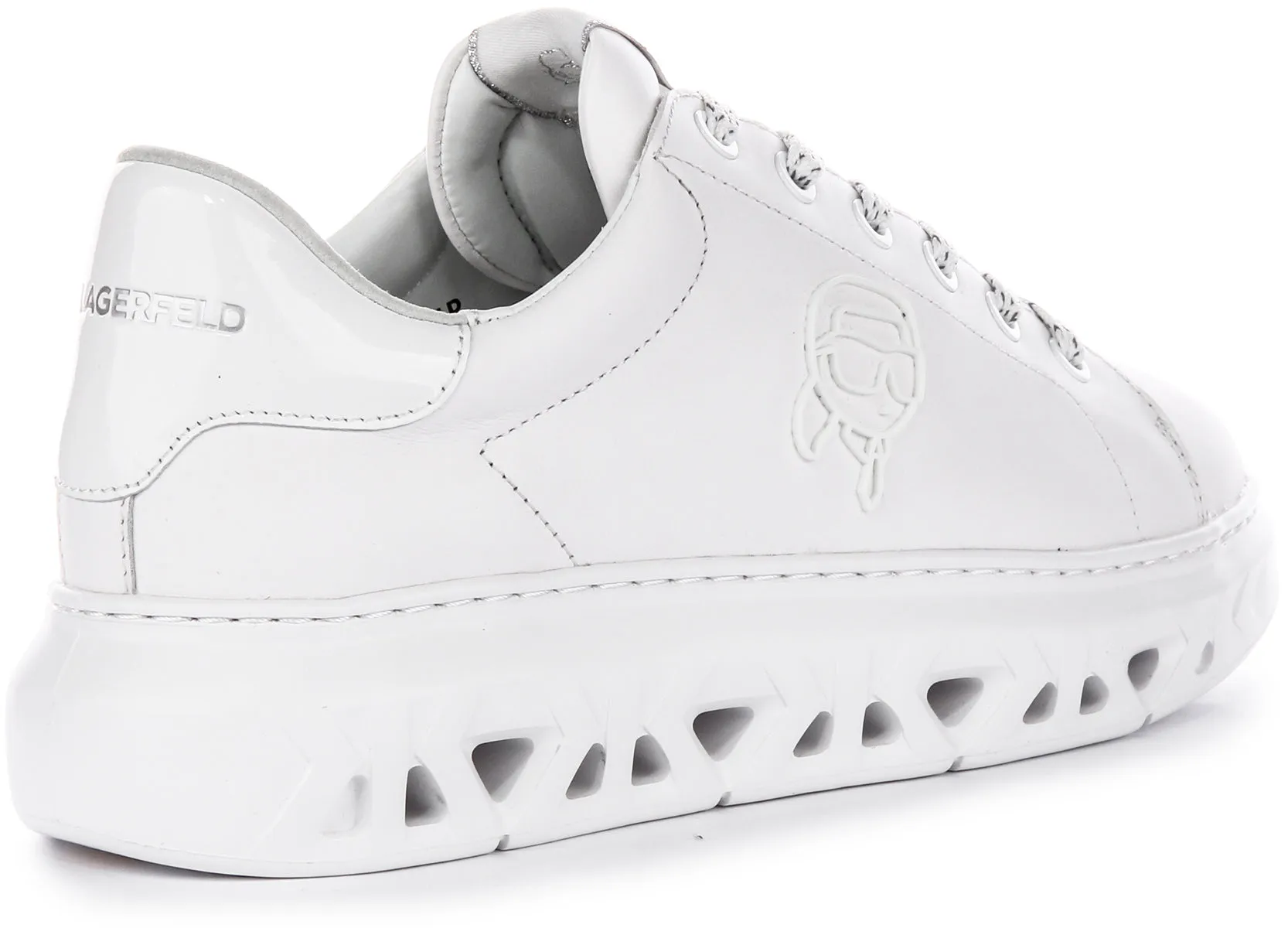 Karl Lagerfeld Kapri Kite Karl NFT Lo Lace Geo Cut Sole  Zapatillas Altas Sintéticas para Mujer en Blanco