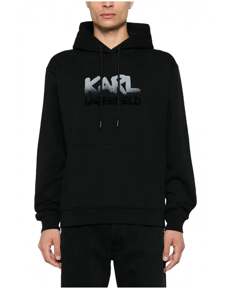 KARL LAGERFELD - Sudadera con Capucha y Logotipo en degradé de Terciopelo