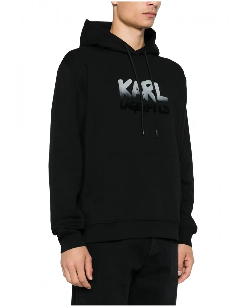 KARL LAGERFELD - Sudadera con Capucha y Logotipo en degradé de Terciopelo