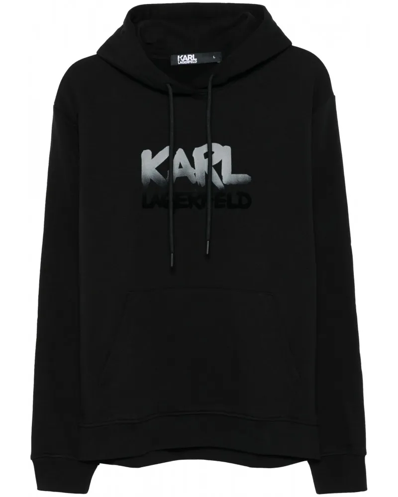 KARL LAGERFELD - Sudadera con Capucha y Logotipo en degradé de Terciopelo