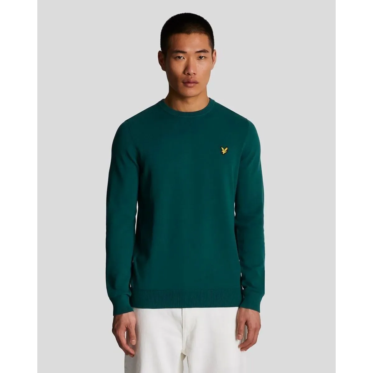 KN821V CREW NECK-W746 MALACHITE GREEN