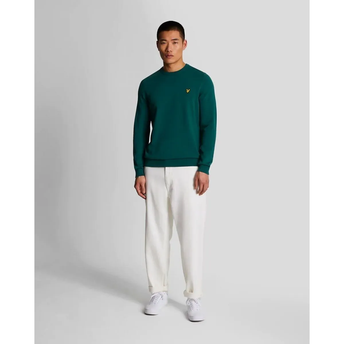 KN821V CREW NECK-W746 MALACHITE GREEN