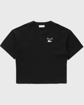 Lacoste Cropped T-Shirt With Short Sleeves