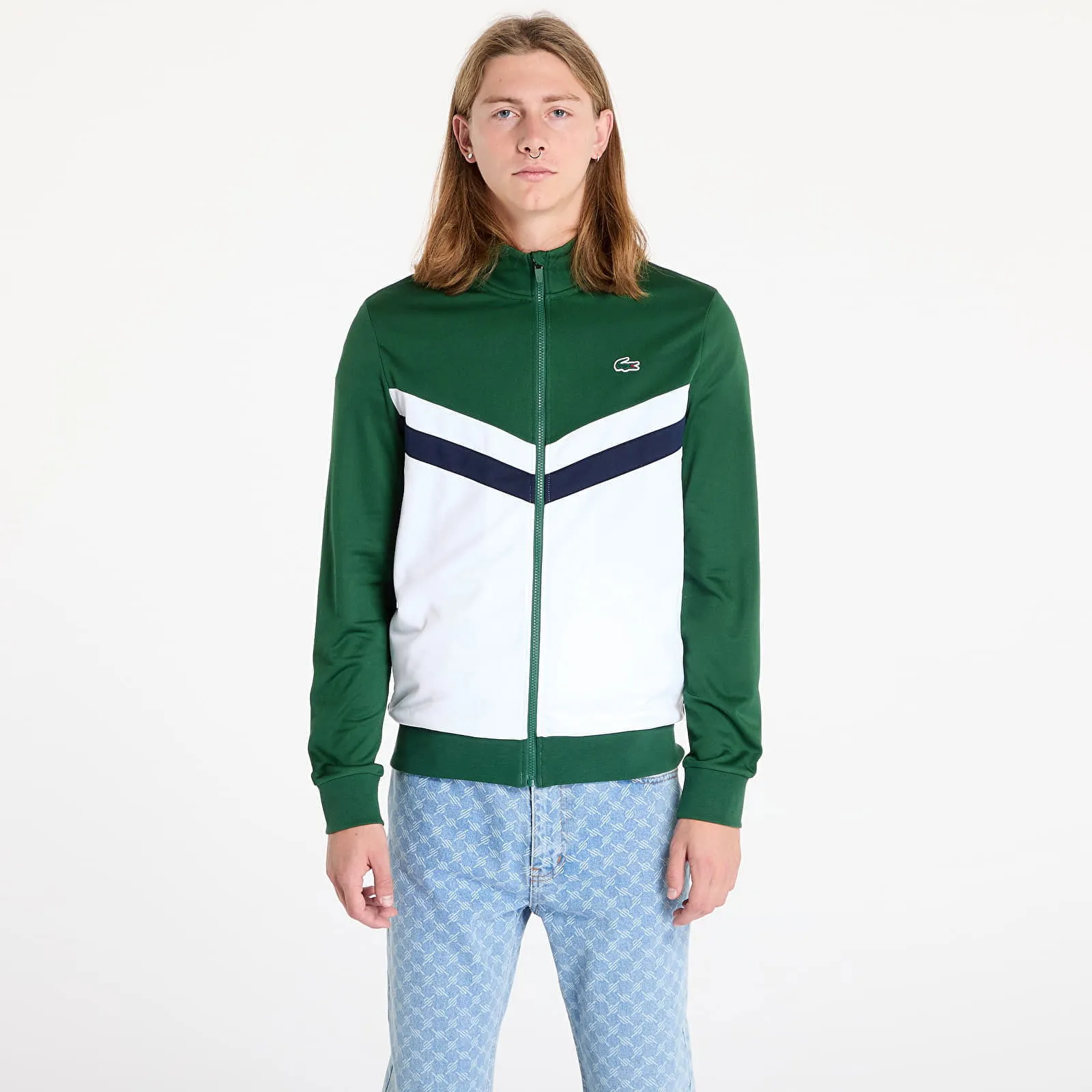 Lacoste Sweatshirt Sweatshirts Green/ White-Navy Blue M