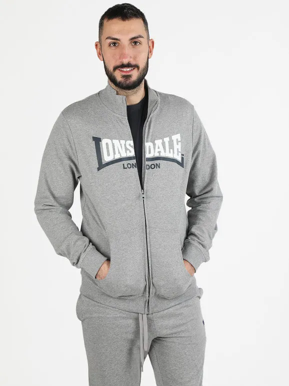 Lonsdale Sudadera de hombre con cuello vuelto y cremallera