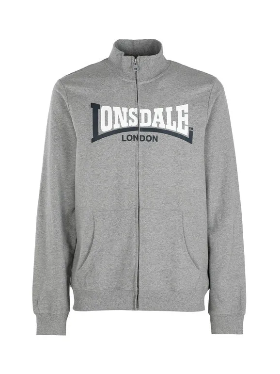 Lonsdale Sudadera de hombre con cuello vuelto y cremallera