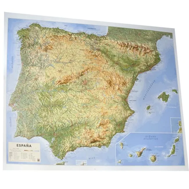 mapa all 3d form España físico 1:1.200.000