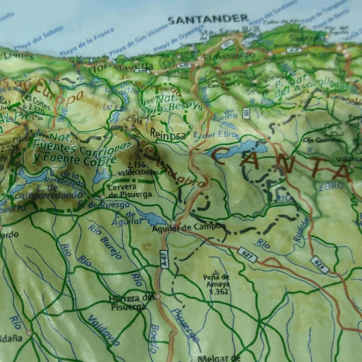 mapa all 3d form España físico 1:1.200.000