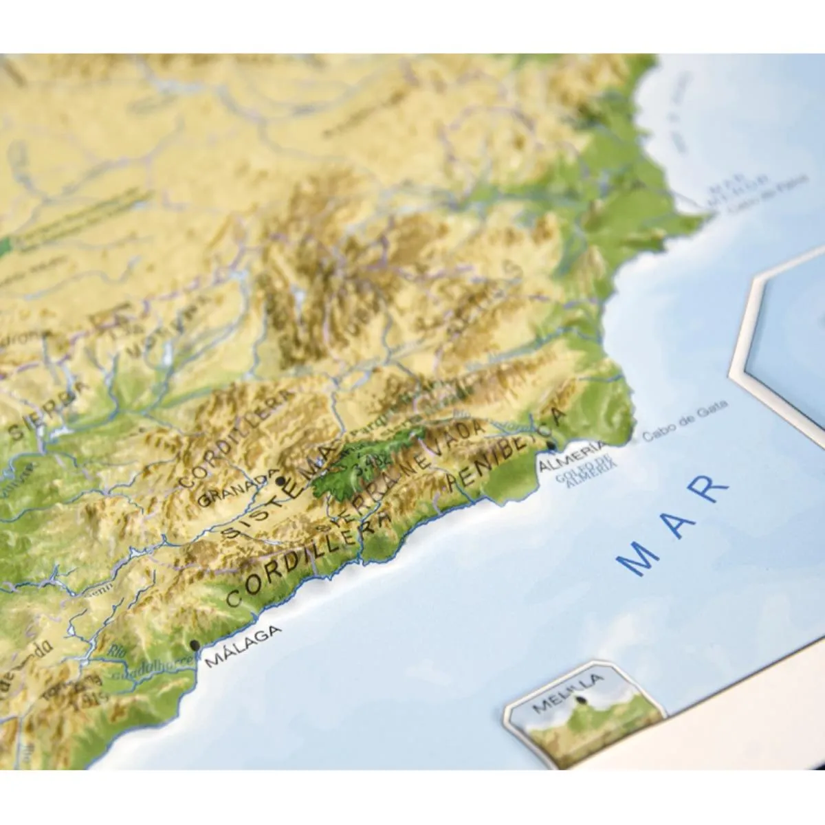 Mapa all 3d form España Físico 1:3.500.000