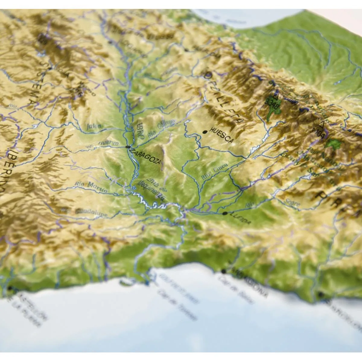 Mapa all 3d form España Físico 1:3.500.000