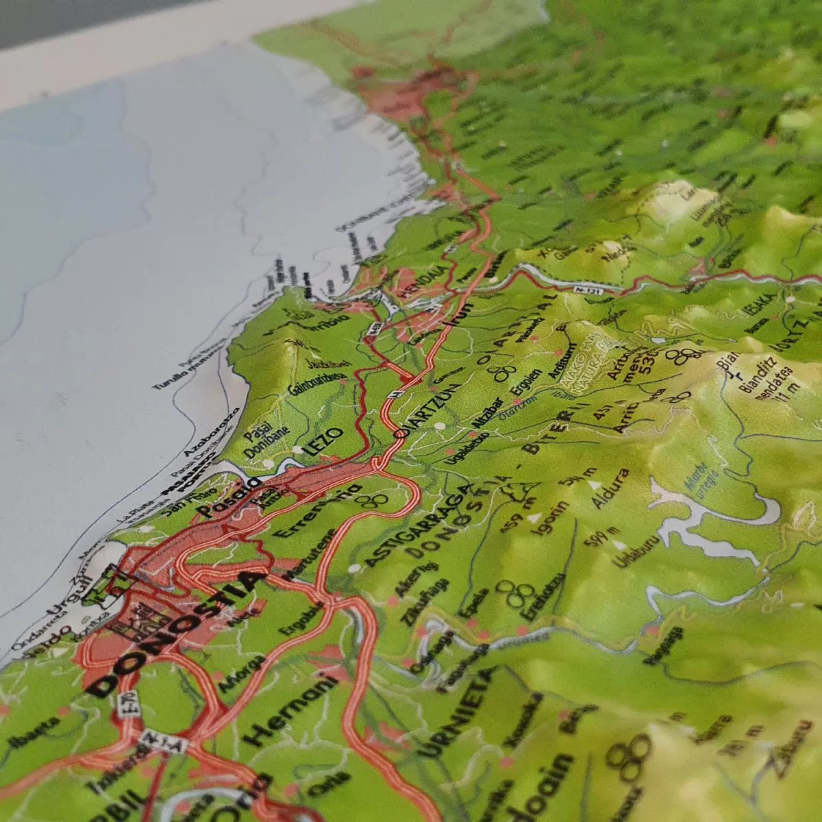 mapa all 3d form Euskal Herria