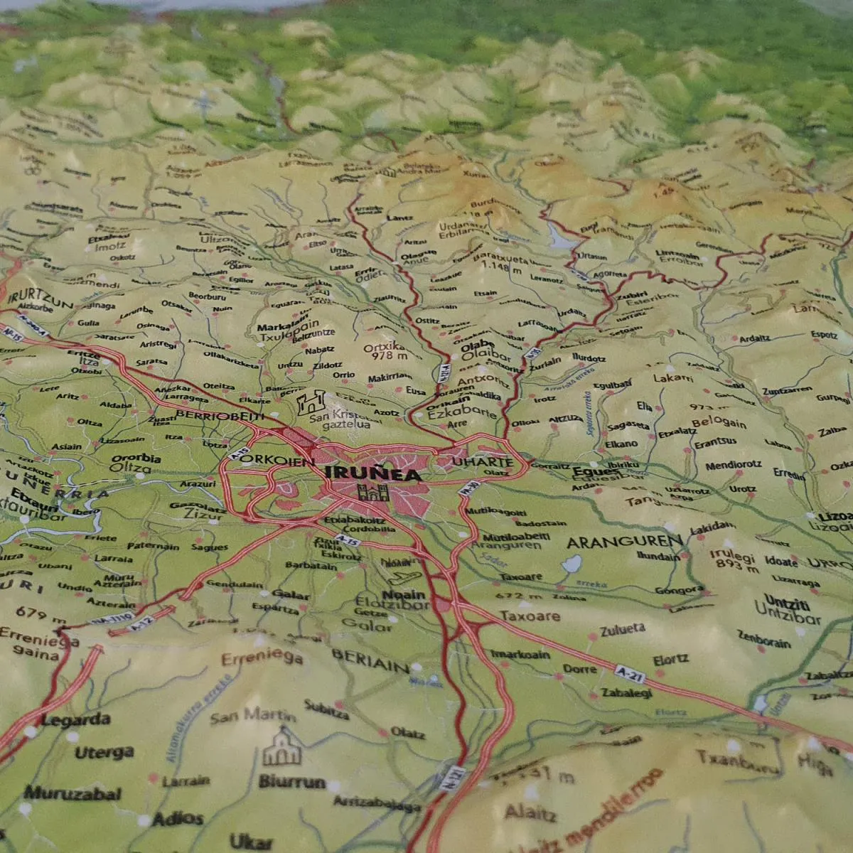 mapa all 3d form Euskal Herria