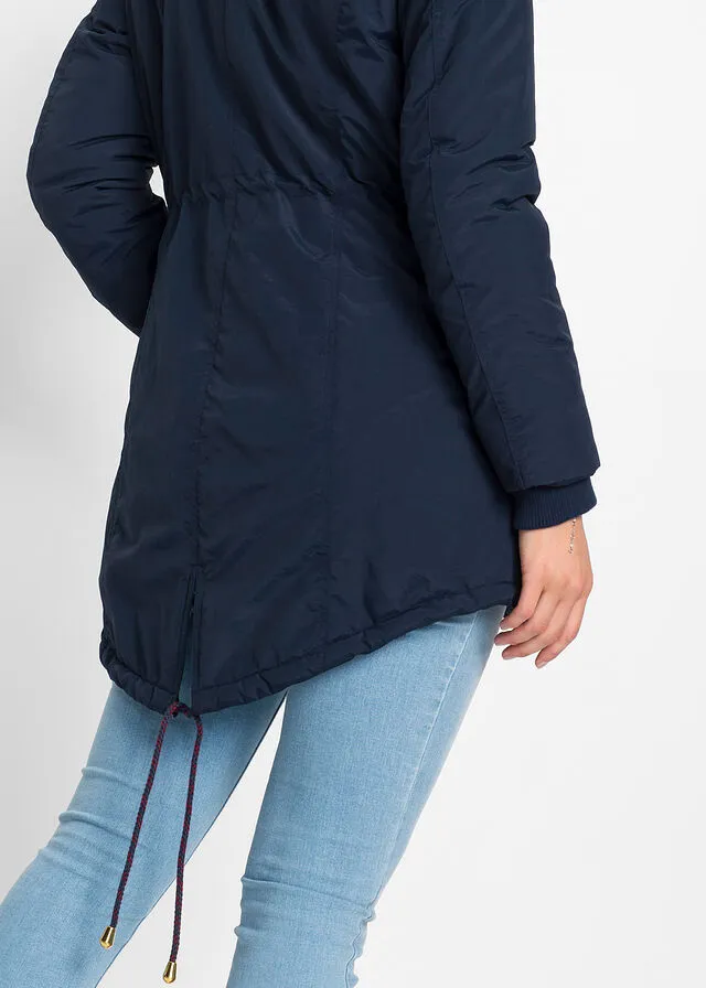 Parka con forro polar Azul oscuro