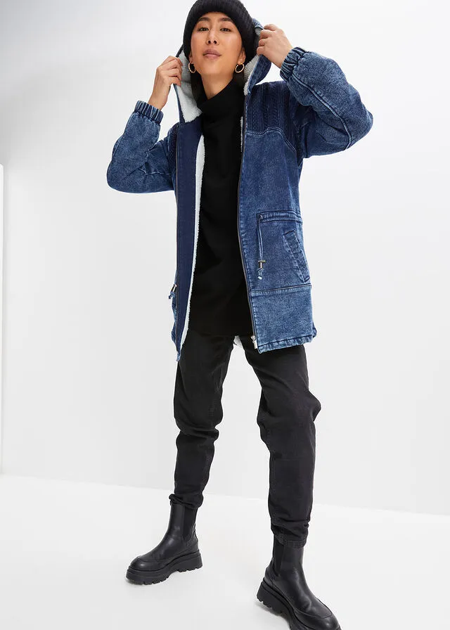 Parka denim oscuro