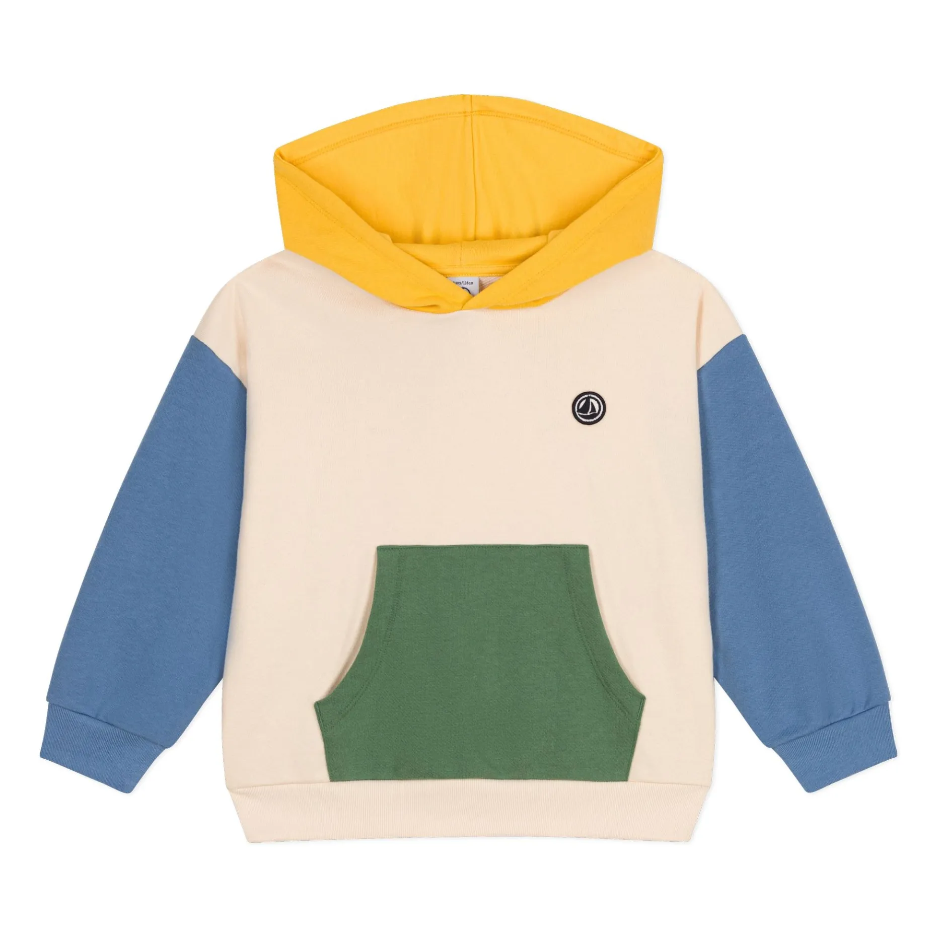 Petit Bateau Sudadera con capucha Colorblock | Beige