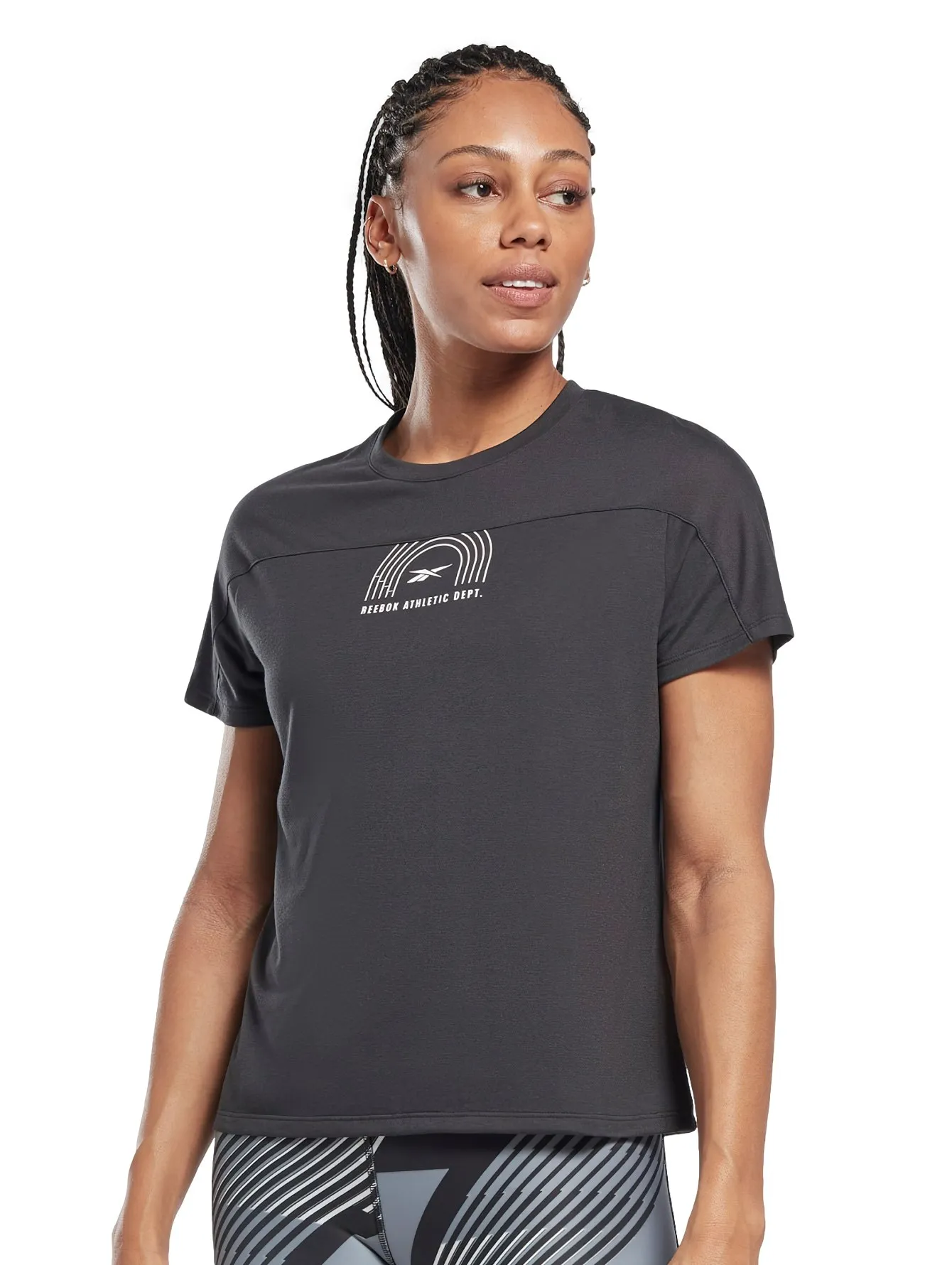 Playera Reebok Supremium Negro Para Mujer