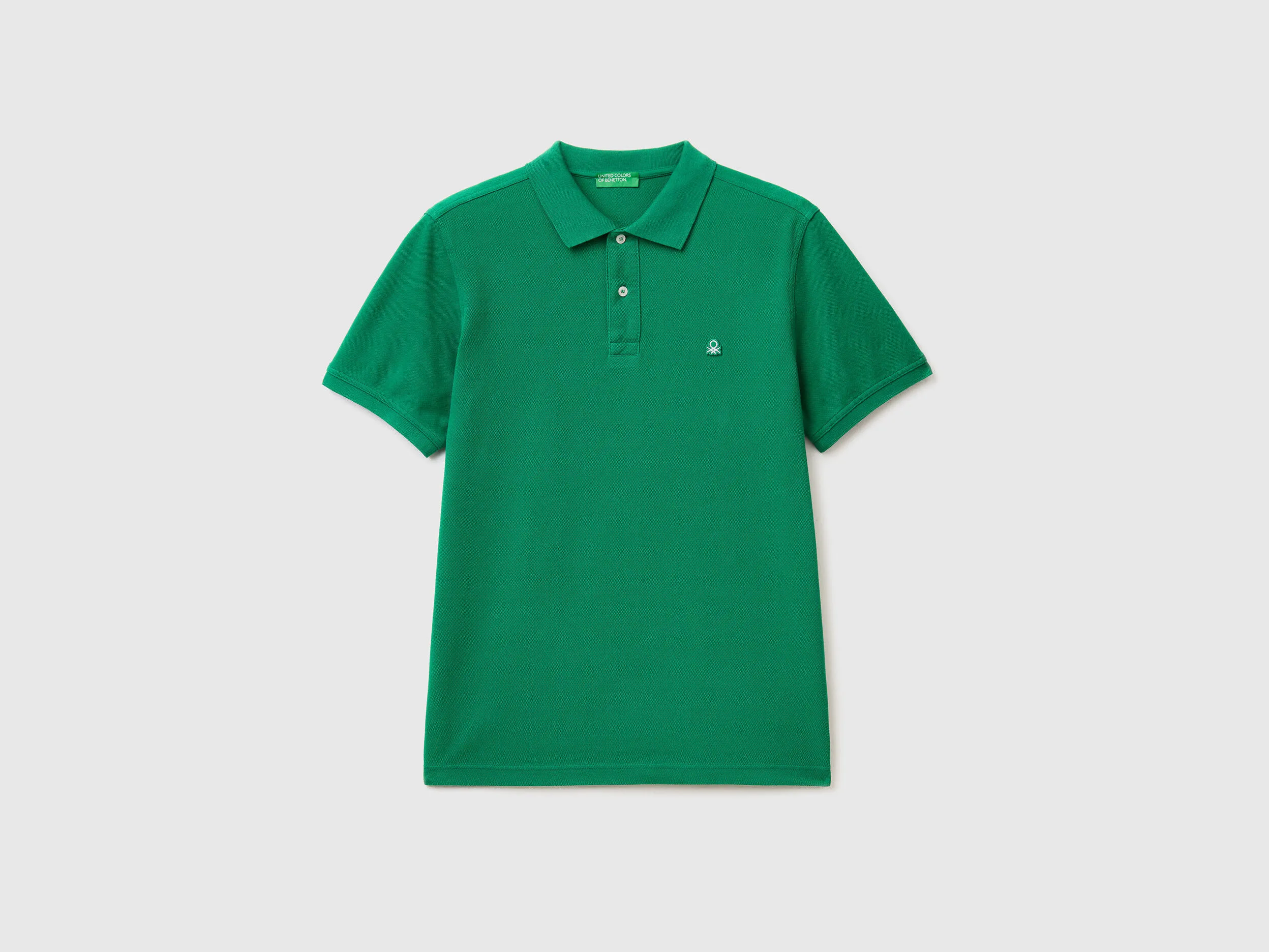 Polo verde oscuro regular fit