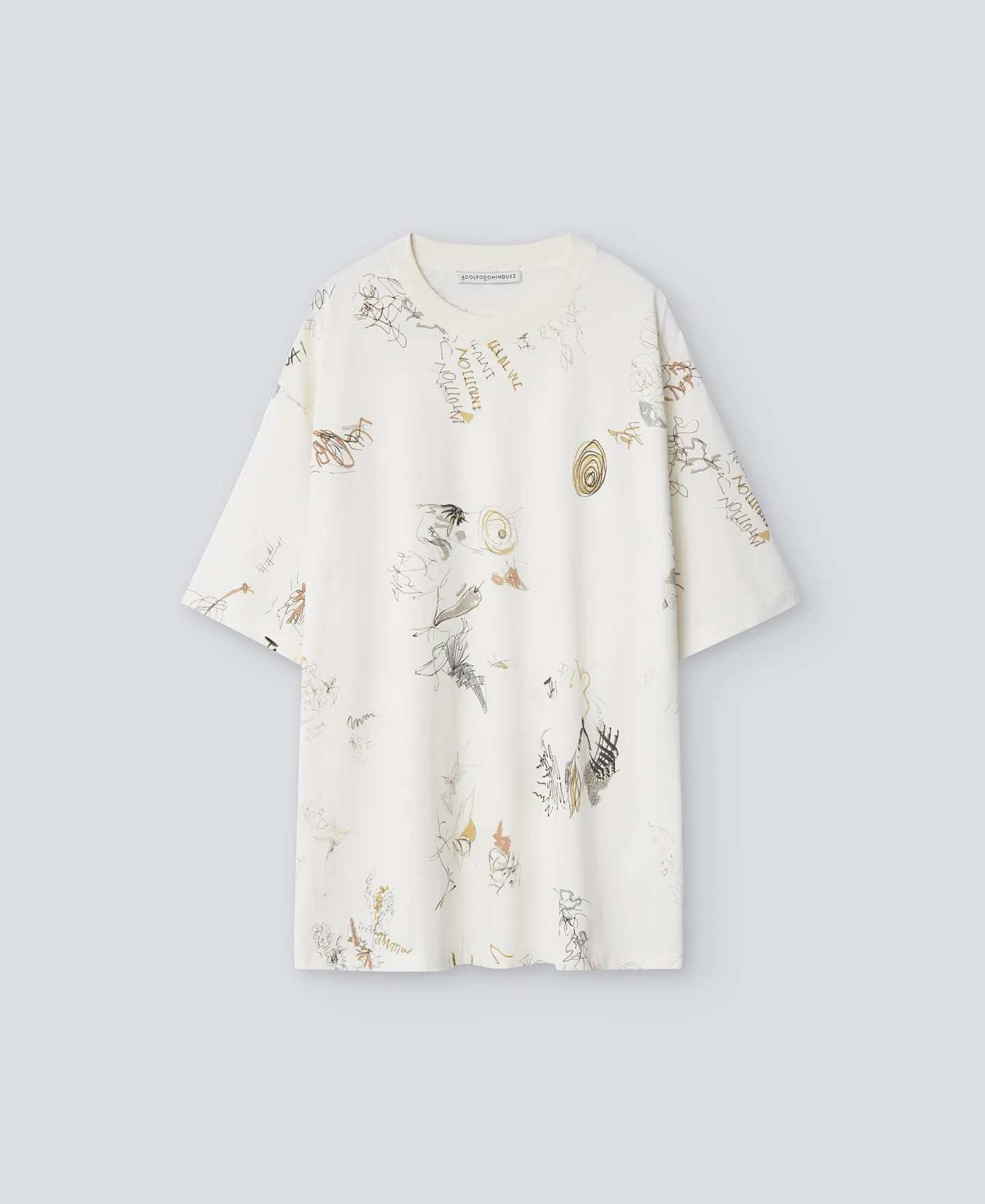 Printed crew collar T-shirt