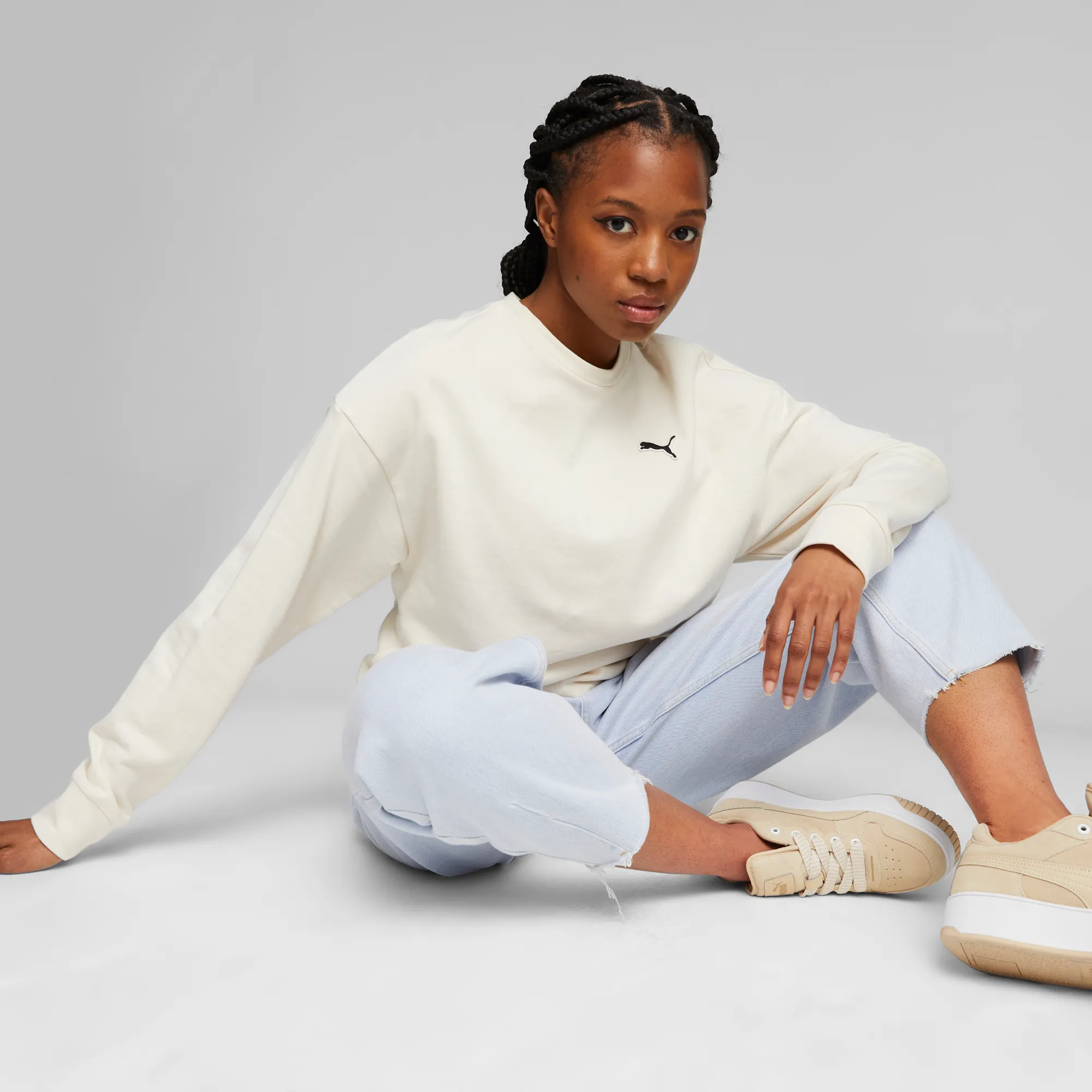 Puma Better Essentials Crew Tr White