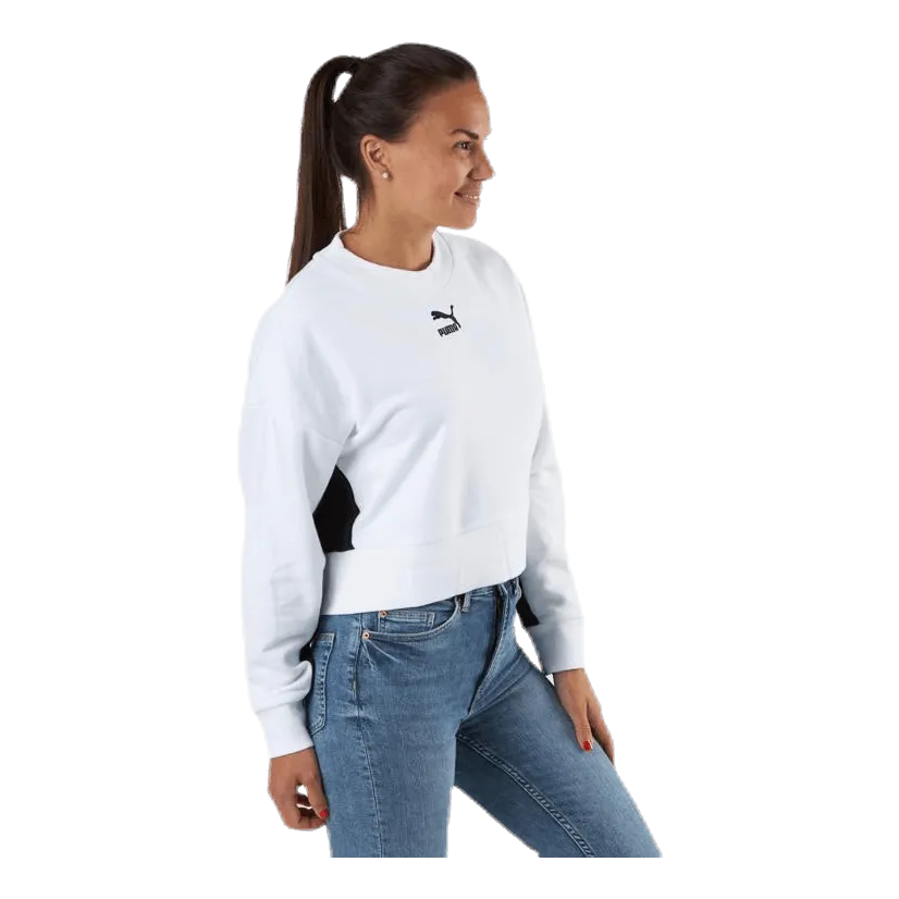 Puma Classics Cropped Crew White