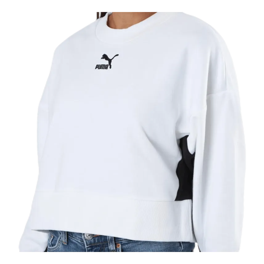 Puma Classics Cropped Crew White