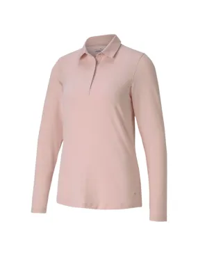 PUMA HARMONY LONGSLEEVE POLO PINK - POLO MUJER