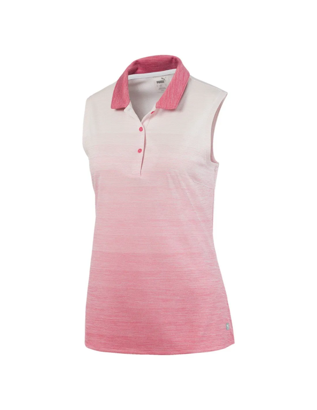 PUMA OMBRE SLEEVELESS POLO PINK - POLO MUJER