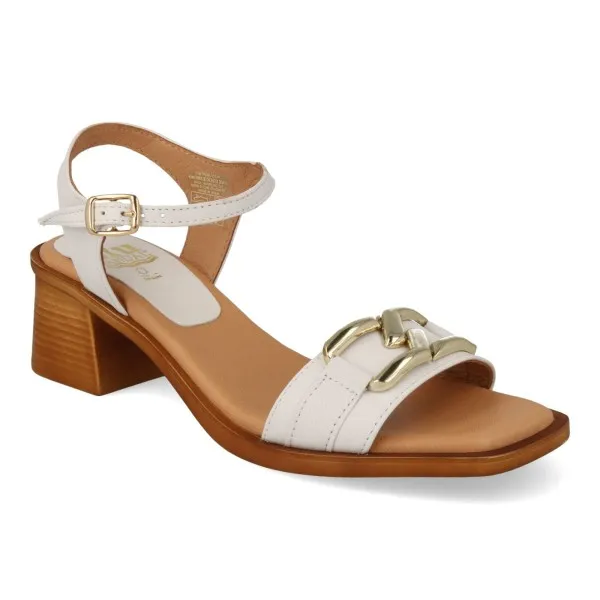 SANDALIAS TACON CUADRADO MUJER MOD. ORBIT BLANCO