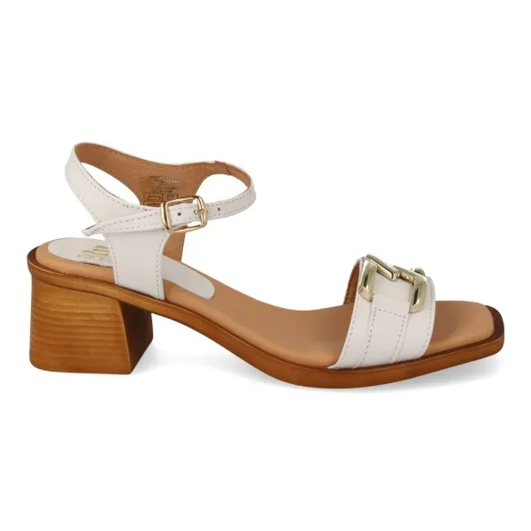 SANDALIAS TACON CUADRADO MUJER MOD. ORBIT BLANCO