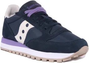 Saucony Jazz Original Zapatillas de deporte con cordones de ante y nylon para mujer en marino