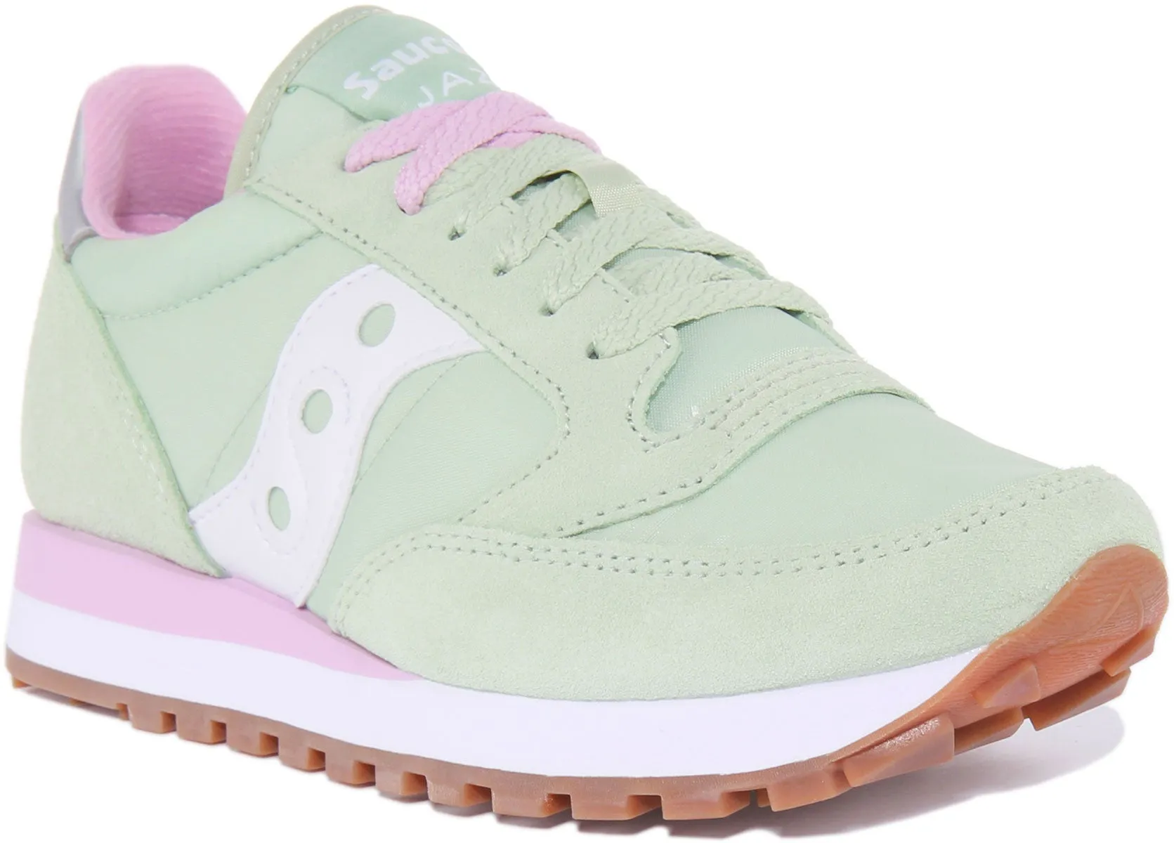 Saucony Jazz Original Zapatillas de deporte con cordones de ante y nylon para mujer en menta