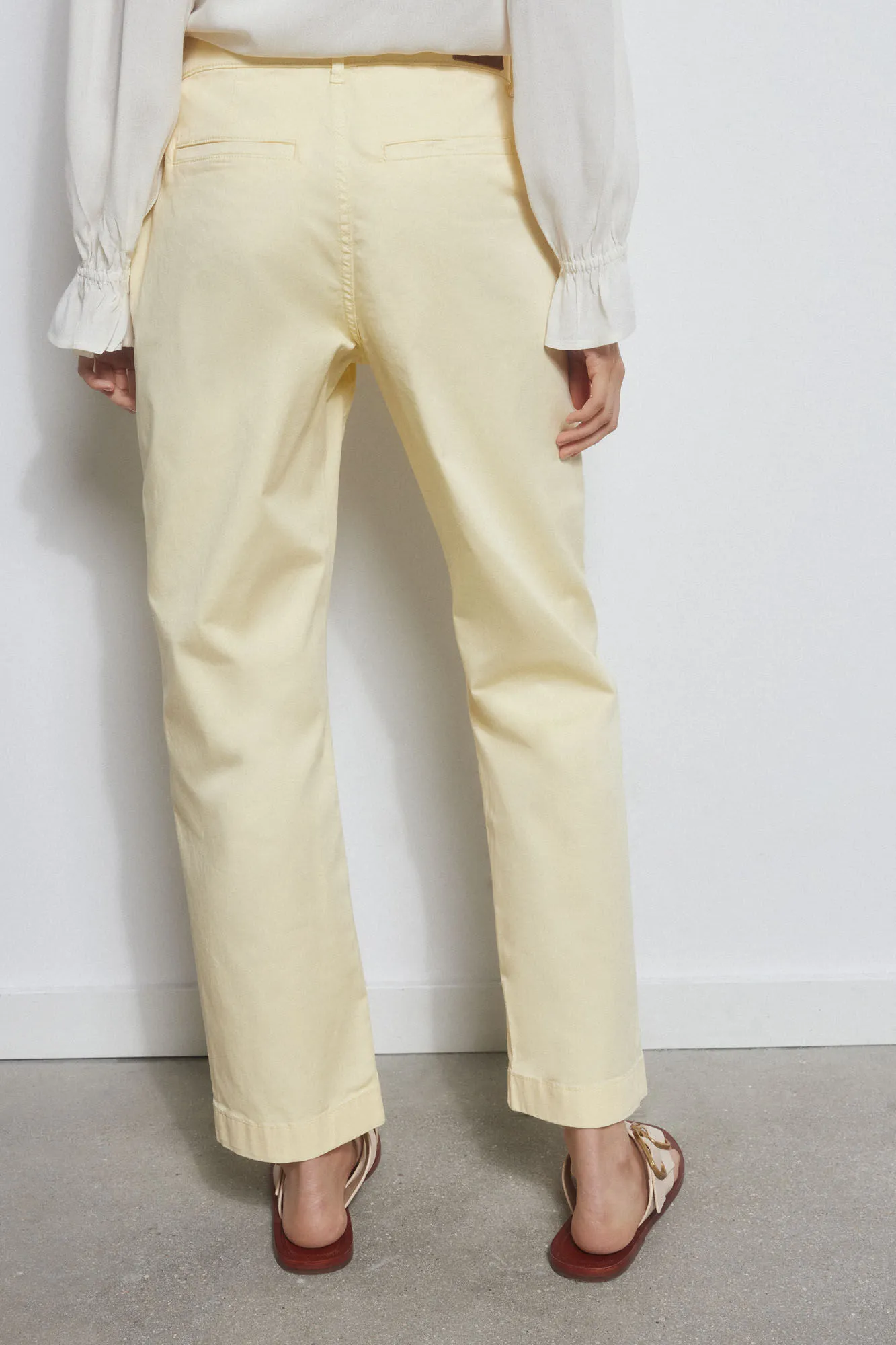 Slim fit satin trousers