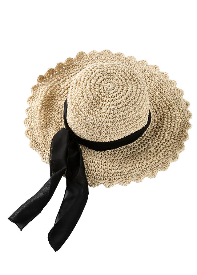 Sombrero para el sol Natural-negro