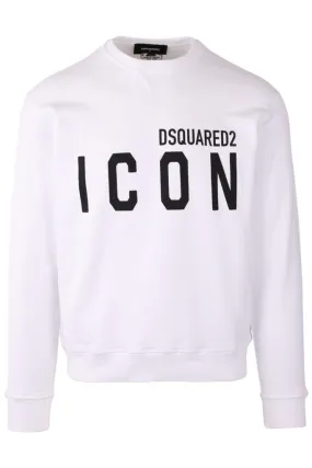 Sudadera blanca doble logo icon