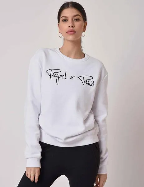 Sudadera Crew Project X Paris 1920009 LOGO - Blanco