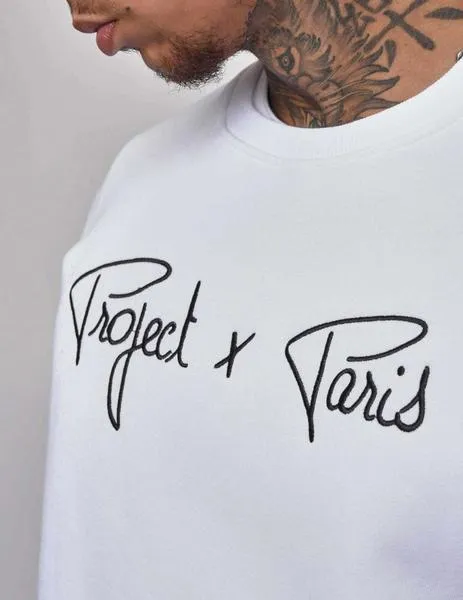 Sudadera Crew Project X Paris 1920009 LOGO - Blanco