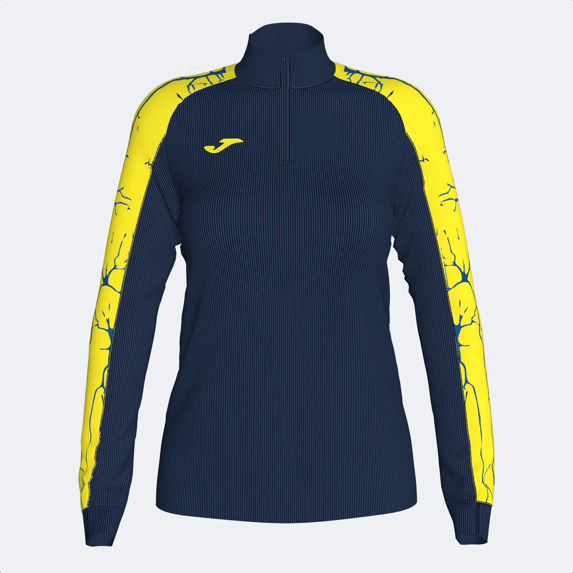 Sudadera mujer Elite IX marino amarillo flúor