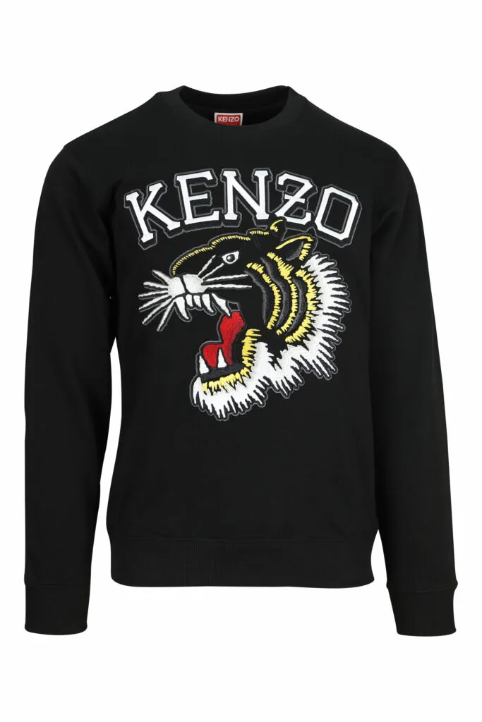 Sudadera negra con maxilogo tigre