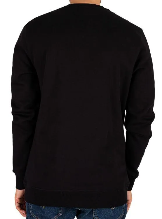 Sudadera Vans Stackton Crew Jersey Negra