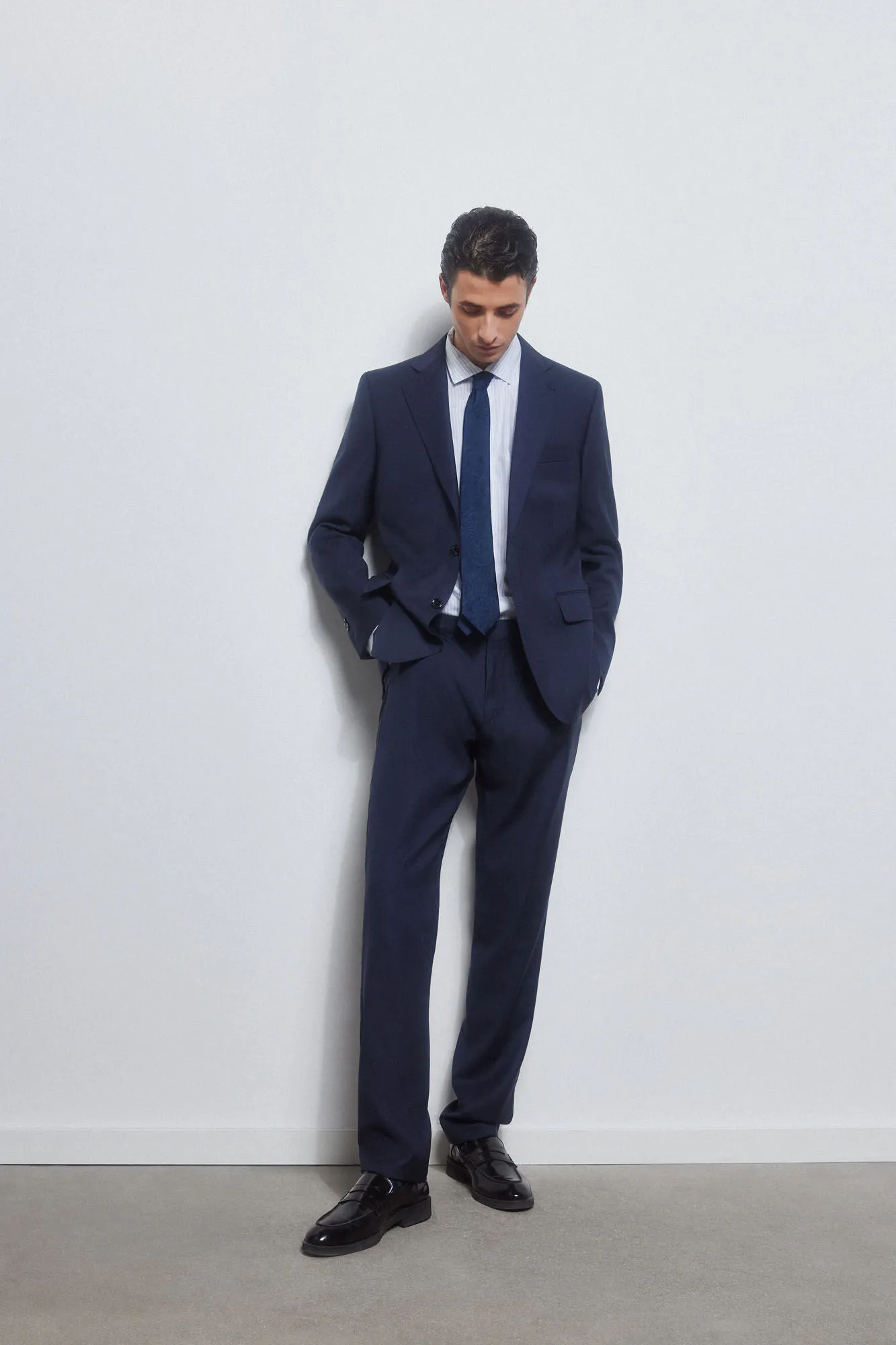 Tailored fit checked trousers