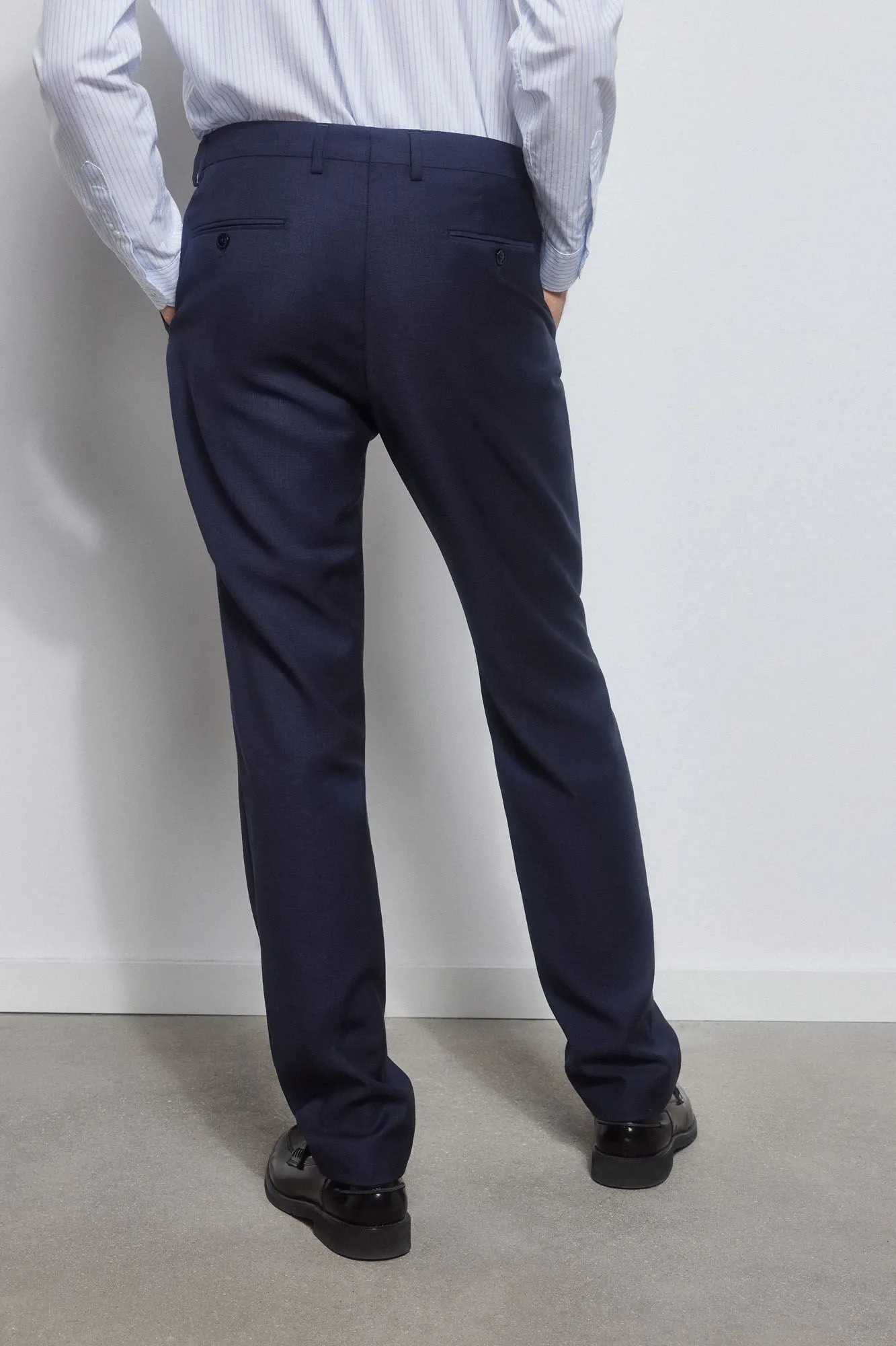 Tailored fit checked trousers