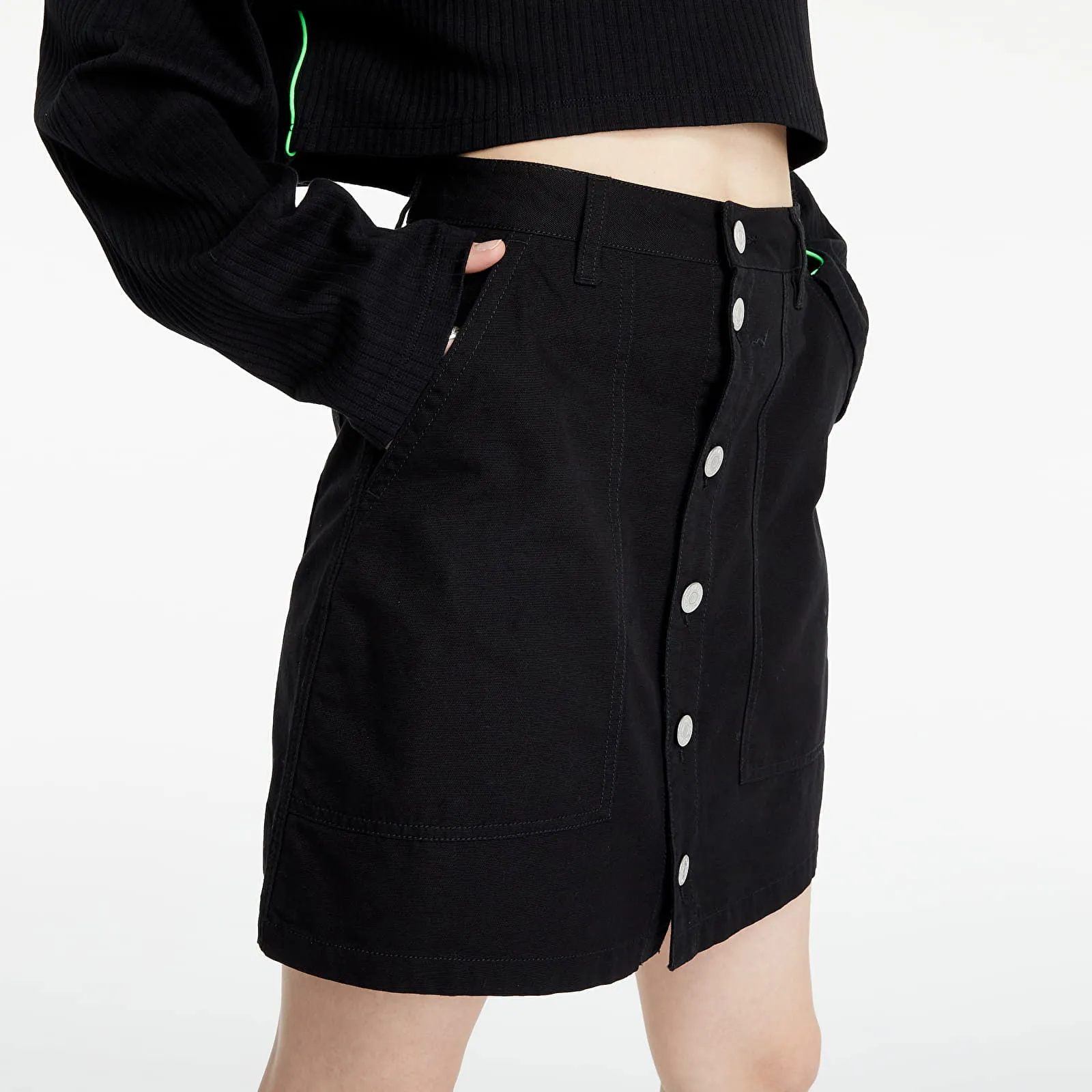 Tommy Hilfiger Badge Button Through Skirt