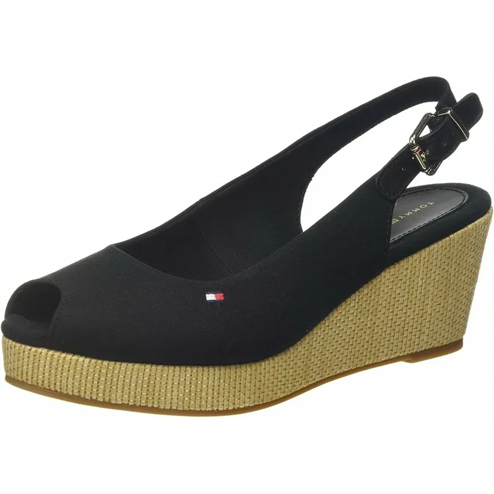 Tommy Hilfiger Iconic Elba Sling Back Wedge FW0FW04788 BDS